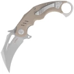 Kubey Wrath Knife Tan G10, Beadblasted 14C26N by MUZI Design (KU261C)