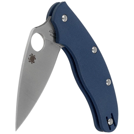 Spyderco UK Penknife Knife Cobalt Blue G10, Satin CPM SPY27 by Sal Glesser (C94GPCBL)
