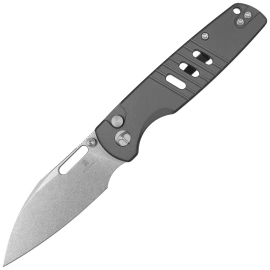 Bestechman Vector Knife Grey Aluminum, Stonewashed D2 (BMK15B)