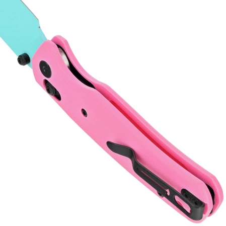 Bestechman Cicada's Wing Knife Pink G10, Blue 10Cr15MoV (BMK06E)