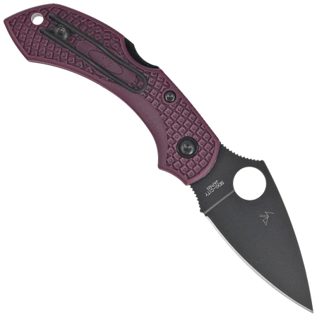 Spyderco DragonFly 2 Sprint Run Burgundy FRN, TiCN Micro-Melt PD#1 by Sal Glesser Knife (C28BGBK2)
