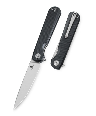 Nóż składany Bestechman Flick Black G10, Satin/Stonewashed D2 by Ostap Hel (BMK13A)