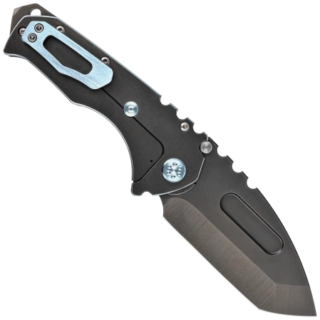 Medford Praetorian T Tanto Black PVD Titanium w/Teal Pinstriping, Teal HW/Clip, Black PVD 3V by Greg Medford