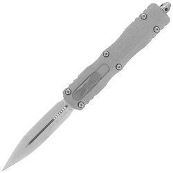 Nóż automatyczny OTF Microtech Dirac Delta D/E Natural Clear Aluminium, Stonewashed M390 by Tony Marfione (227-10NC)