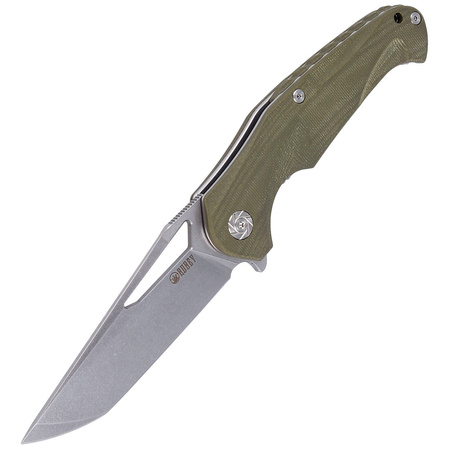 Kubey Knife Dugu Green G10, Stonewashed D2 (KU210B-1)