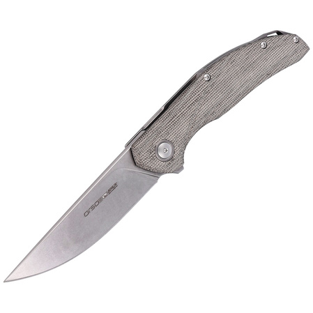 Nóż składany Viper Orso 2 Green Canvas Micarta, Stonewashed Lohmann LO-QPM20-4 by Jens Ansø (V5998CG)