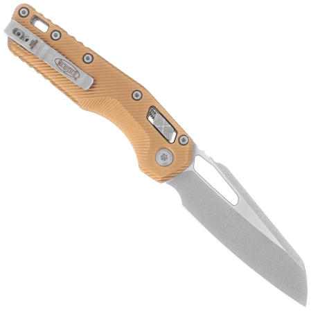 Microtech MSI S/E Knife Tan Fluted Aluminum, Apocalyptic M390MK by Tony Marfione (210-10APFLTA)