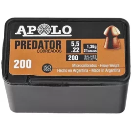 Apolo Predator Copper AirGun Pellets .22/5.5 mm, 200 pcs 1.36g/21.0gr (19951)