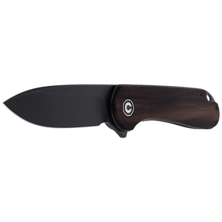 CIVIVI Knife Elementum Flipper Ebony Wood, Black Stonewashed (C907W)