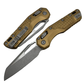 Microtech MSI S/E Knife Tan Frag Aluminum, Apocalyptic M390MK by Tony Marfione (210-10APFRTA)