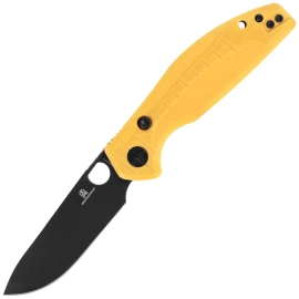 Nóż składany Bestechman Angry Owl Yellow G10, Black PVD D2 by Keanu Alfaro (BMK12A-2)