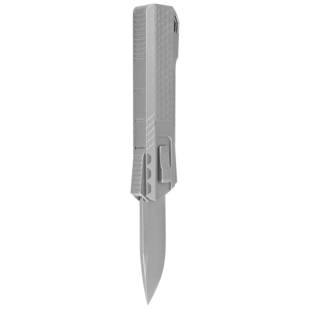 Remette RT-Sharp Leopard Knife Titanium, Manual Fine Grinding Pearlescent/Manual Wire Drawing M390 (ZL301E)