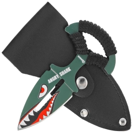 Nóż Martinez Albainox Angry Shark Black Strung, Green 3Cr13Mov (32524)