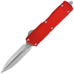 Microtech Scarab II Gen III Executive D/E OTF Knife Red Aluminum, Stonewashed M390MK by Tony Marfione (1175-10RD)