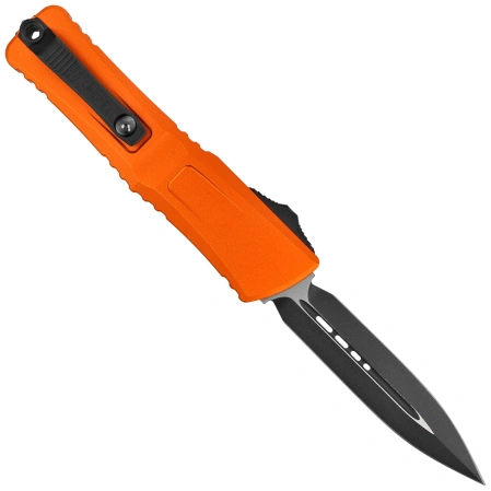 Nóż automatyczny OTF Microtech Combat Troodon Gen III D/E Orange Aluminium, Black M390MK by Tony Marfione (1142-1OR)