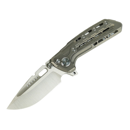 Nóż składany Reate TX228 LE No 017/100 Dark Bead Blasted Titanium, Dark Bead Blasted Titanium Clip, Satin M390 (TX228 TDBB.TDBB.SAT)