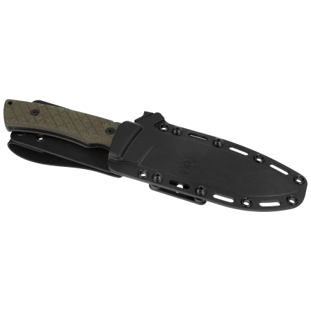 Spartan Blades Damysus Green Canvas Micarta, Black Powder 1095 Cro-Van by Curtis Iovito (SBSL003BKGR)