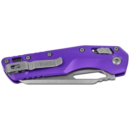 Nóż składany Microtech MSI S/E Purple Aluminium, Stonewashed M390MK by Tony Marfione (210-10PU)