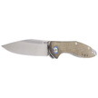 MKM Fara Green Canvas Micarta, Satin M390 by Lucas Burnley knife (MK MY01-GC)