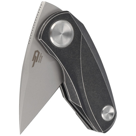 Bestech Tulip Frame Lock Knife Black Titanium, Fine Stonewashed M390 by Ostap Hel (BT1913E)