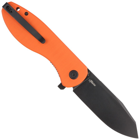 Kubey Knife Master Chief Orange G10, Blackwashed AUS-10 by Keanu Alfaro (KU358E)