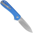 Button Lock Elementum II Knife Blue Aluminum, Satin Nitro-V (C18062PD-2)