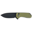 Civivi Button Lock Elementum II Knife OD Green G10, Black Stonewashed Nitro-V (C18062P-3)