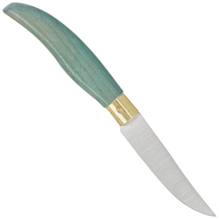 MAM Iberica S Folding Knife Turquoise Beech Wood, Brass HW, Satin (2010-TU)
