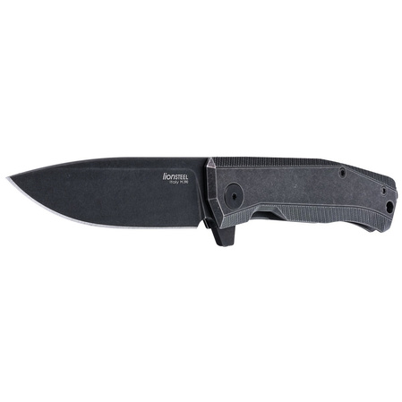 LionSteel Myto Knife Old Black Titanium, PVD Stonewashed M390 by Molletta (MT01B BW)