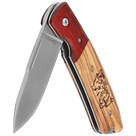 Nóż składany Martinez Albainox Bear Zebra Wood, Satin 3Cr13Mov (25079GR622)