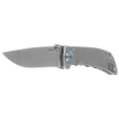 Spartan Blades Harsey Folder 3.25 Gray Titanium, Blue HW, Stonewashed CPM S45VN by William W. Harsey Jr. (SF10SWBL)