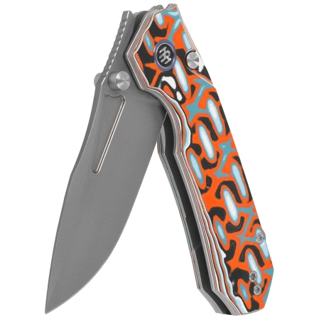 Remette RT-Rhino Knife Blue/Orange G10, Beadblasted D2 (RNGD261)