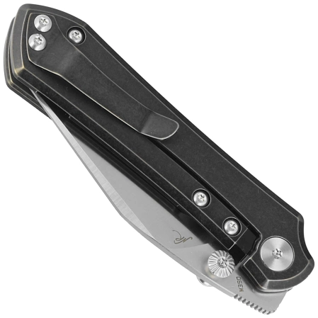 Nóż składany Bestech Icarus Black Stonewashed Titanium, Satin M390 by Nick Rogers (BT2302A)