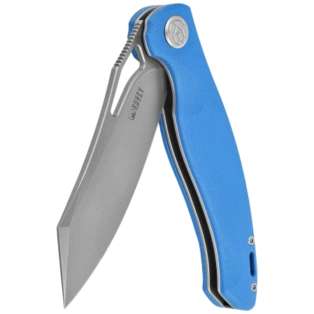 Nóż składany Kubey Drake Blue G10, Beadblasted AUS-10 by Maksim Tkachuk (KU239D)