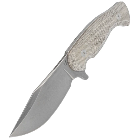 Nóż Fox Eastwood Tiger OD Green Canvas Micarta, Stonewashed Niolox by Gudy Van Poppel (FX-106 MIOD)