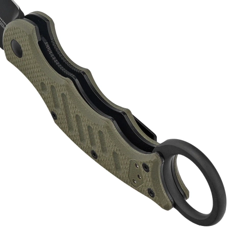 Nóż składany Fox The Dart Karambit OD Green G10, Black Idroglider N690 by Doug Marcaida (FX-597 OD)