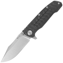Nóż składany Reate District 9 V2 Bead Blast Titanium/Carbon Fiber, Satin 154CM (9D-V2 TBB SAT)