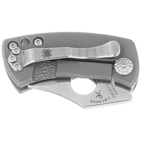 Spyderco McBee Gray Titanium, Stonewashed CTS XHP by Jonathan McNees (C236TIP)