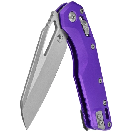 Microtech MSI S/E Knife Purple Slab Side Aluminium, Stonewashed M390MK by Tony Marfione (210-10PU)