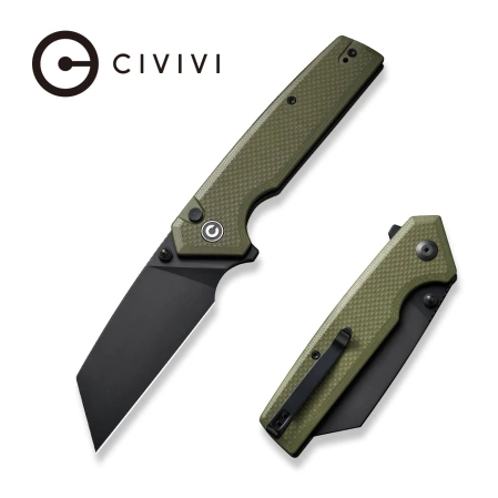 Civivi Knife Amirite OD Green Coarse G10, Black Nitro-V (C23028-3)