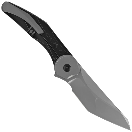 Nóż składany Bestech Excentric Black Stonewashed Titanium, Bead Blasted M390 by Kombou and TNT Knives (BT2412A)