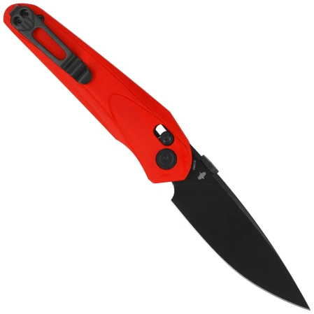 Bestech Mothus Knife Red G10, Black Stonewashed 14C28N by Kombou (BG67H)
