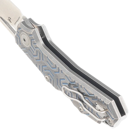 Viper Alfa Knife Gray/Blue Titanium, Satin MagnaCut by Simone Tonolli (V6020TI3DBL)