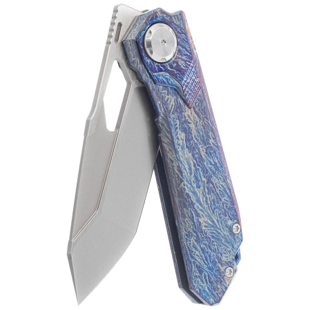Nóż składany Remette RT-Peregrine Falcon Thunder Lightning Titanium, Hand Fine Grinding Pearlescent M390 (RTT1-TX)