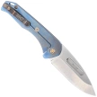 Medford Praetorian Slim D/P Knife, Blue Titanium, Bronze HW/Clip, Tumbled S45VN by Greg Medford (MK2084TD-37A2-T1C1-Q4)