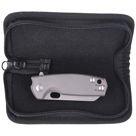 Fox Baby Core Stonewashed Titanium Knife, Stonewashed M390 by Jesper Voxnæs (FX-608 TI)