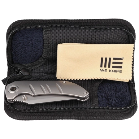 WE Knife Riff-Raff Polished Bead Blasted Titanium, Polished Bead Blasted CPM 20CV by Matthew Christensen (WE22020B-4)