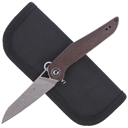 Nóż składany CIVIVI McKenna Black Stonewashed Copper, Damascus by Elijah Isham (C905DS-2)