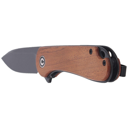 Nóż składany CIVIVI Elementum Flipper Cuibourtia Wood, Black Stonewashed (C907U)