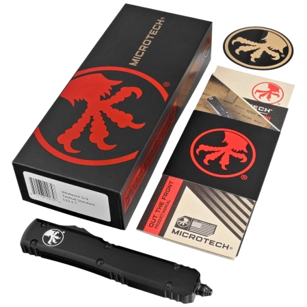 Microtech Ultratech D/E OTF Knife Black Aluminium, Tactical M390 by Tony Marfione (122-1T)